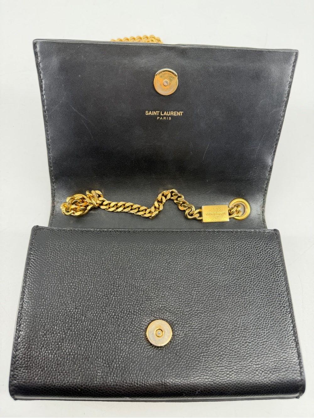 Saint Laurent Kate Monogramme Black with Gold Tassel Bag - Picture 9 of 14